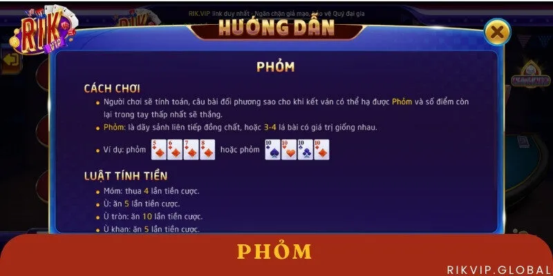 Săn thưởng cực khủng khi tham gia chơi Phỏm Rikvip